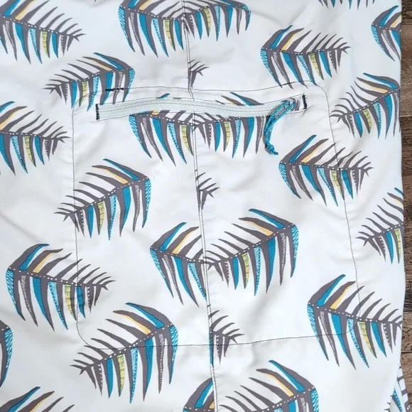 Patagonia Stretch Planing Boardshorts Size 35 In Fishbone Patterned Off-white - Picture 5 of 9